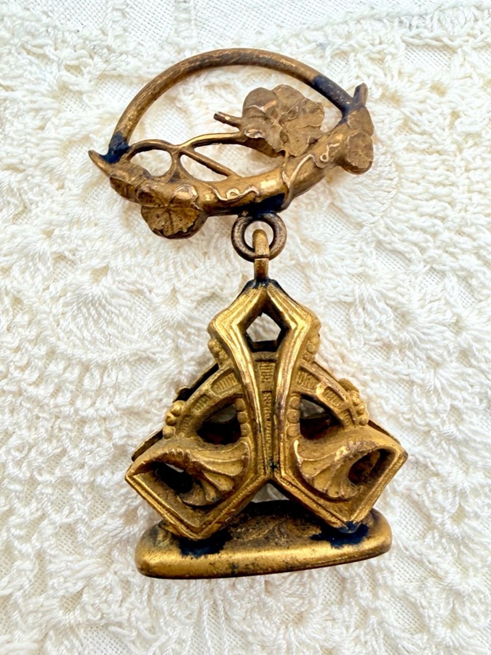 Antique Art Nouveau Gold Filled Watch Fob